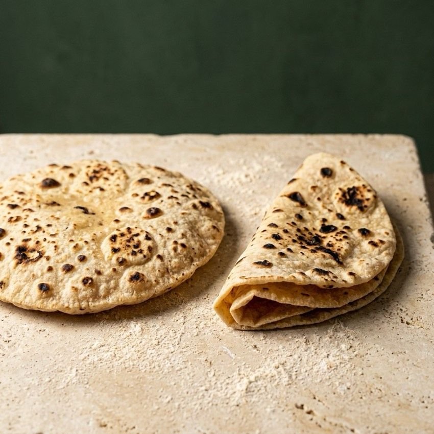 Flatbread made with jackfruit flour